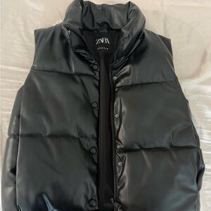 Zara Sleek Black Vest